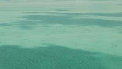 Survol de la mer turquoise