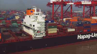 Port de Yangshan, bateaux et containers