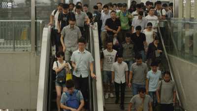 Heure de pointe dans le métro de Pékin