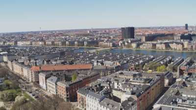 Copenhague, pont Langebro, canal et centre ville