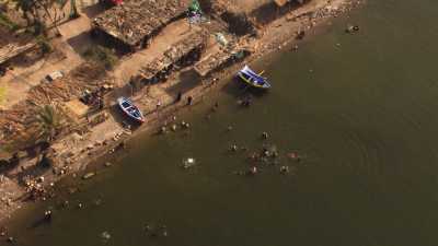Village de pêcheurs au bord du Nil
