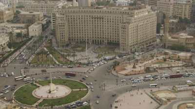 Place Tahrir, immeuble de la Mogamma, environs, le Nil