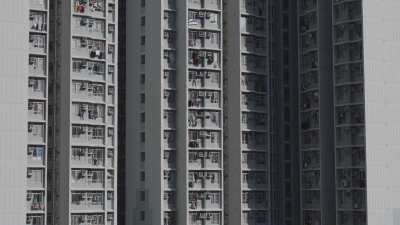 Immeubles blancs à Hong Kong