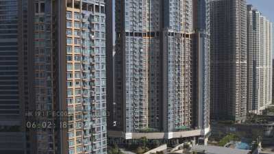 Immeubles bleus près de Kowloon