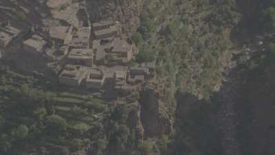 Montagnes et villages dans la région d'Asni, Ouirgane, Marrakech