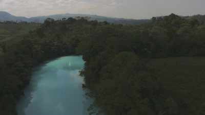 Gros plans sur les chutes cristallines d'Agua Azul dans la forêt