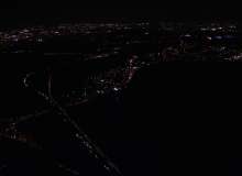 Paris la nuit et la Tour Eiffel éclairée