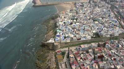 Village fortifié sur la côte au nord de Rabat
