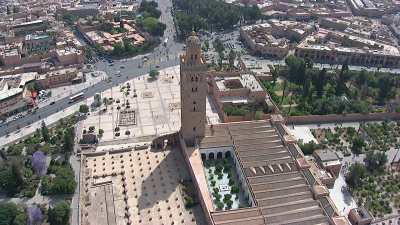 La mosquée Koutoubia et ses jardins