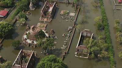Dommages causés aux vestiges historiques inondés