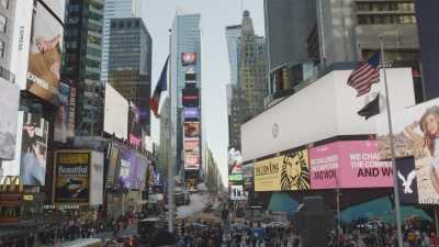 Images au sol de Times Square