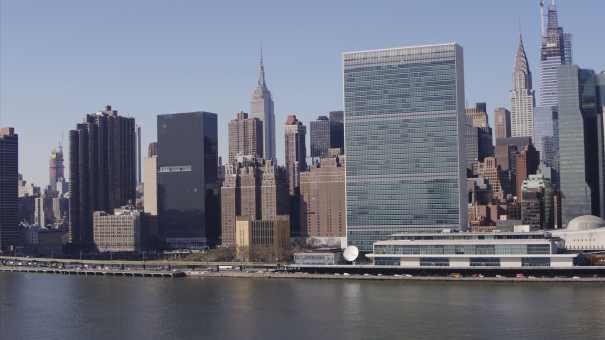 Autour du siège des Nations Unies à New-York