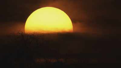 Coucher de soleil orange
