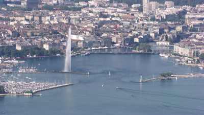 Vue d'ensemble de la ville de genève, zoom