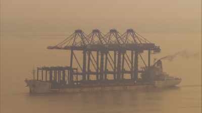 Trafic maritime au large de Shanghai