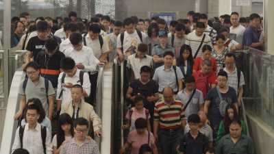Heure de pointe dans le métro de Pékin