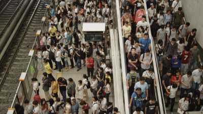 Heure de pointe dans le métro de Pékin