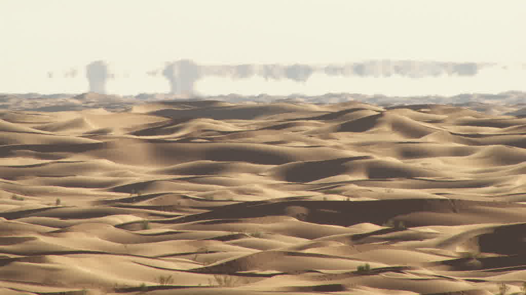 Un mirage (Fata Morgana) dans le Sahara