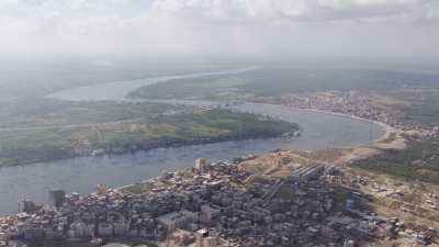 Bras occidental du Nil près de Rosette