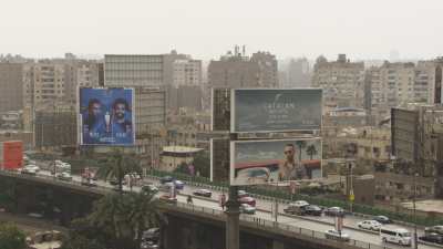 Voie express et quartier nord de la gare Ramses