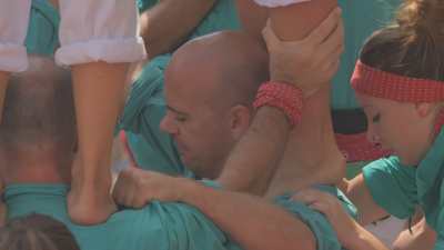 Les Castells, Tours humaines, très gros plans