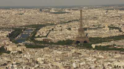 Plans larges Seine, Arc de Triomphe et Tour Eiffel