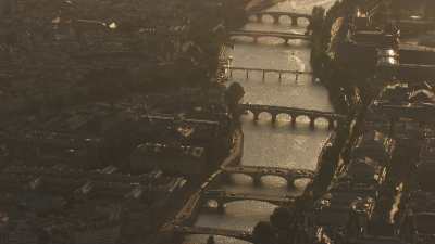 Lumières du soir et reflets sur la Seine