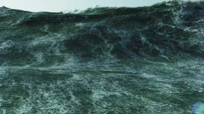 Fortes vagues en mer