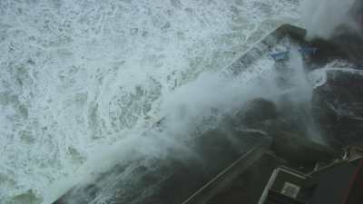 Tempête au port du Guilvinec