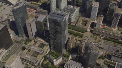 Le quartier de la Défense secteur Esplanade Nord et Esplanade Sud