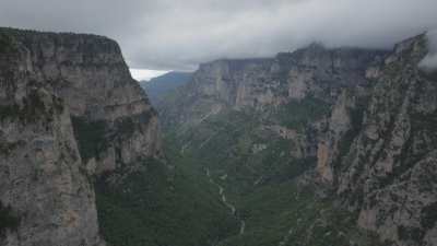 Plan large des Gorges de Vikos