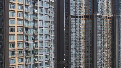 Immeubles bleus près de Kowloon