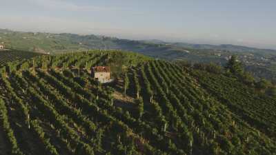 Brumes sur les collines, vignes et villages de Ligurie