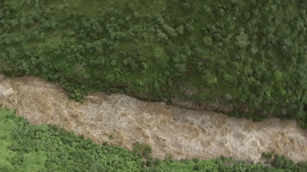 Rivière en crue près du lac Turkana