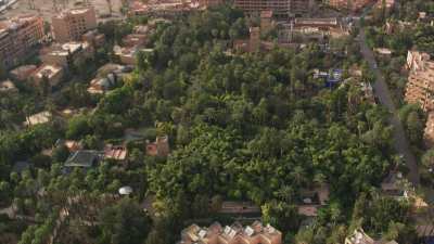 Travelling du boulevard Al Fassi vers gros plan du jardin Majorelle