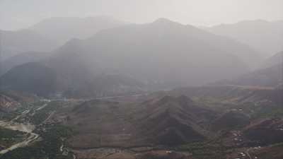 Montagnes et villages dans la région d'Asni, Ouirgane, Marrakech