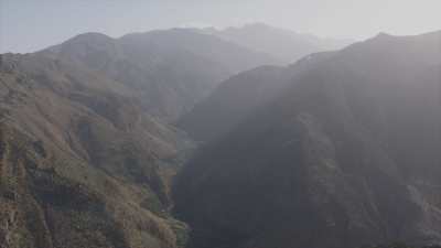 Montagnes et villages dans la région d'Asni, Ouirgane, Marrakech