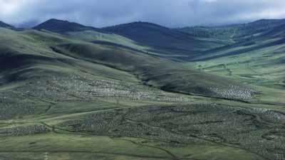 Vastes steppes mongoles, cimetière