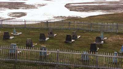 Le cimetière de Pyramiden