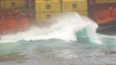 Cargo échoué en mer