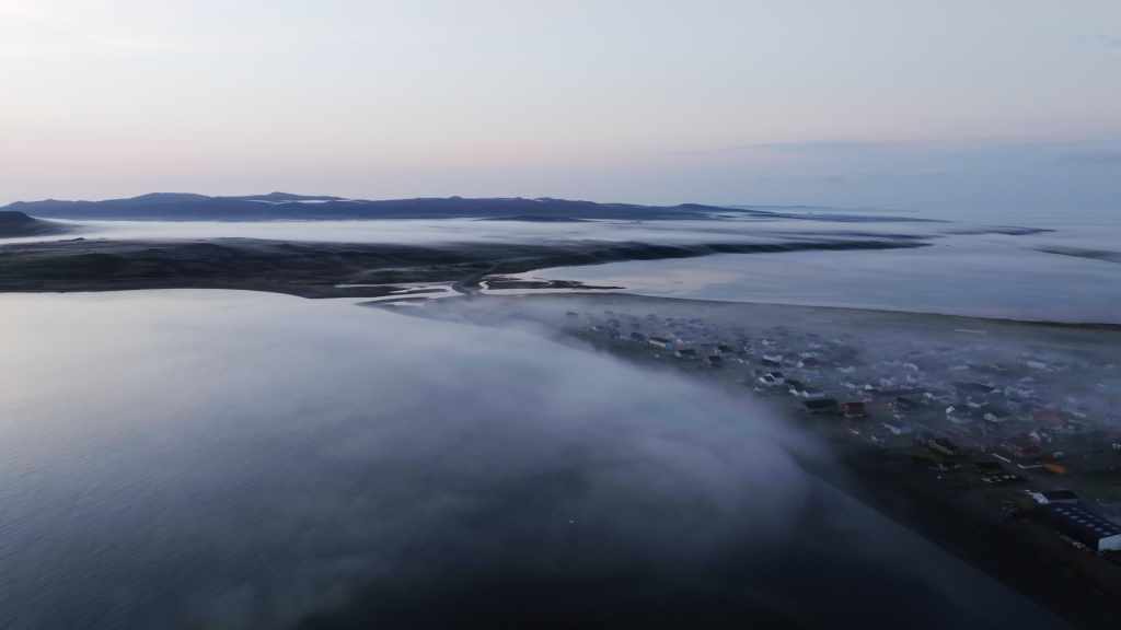 Miquelon dans la brume du petit matin