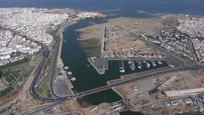 Survol de Salé, son port de plaisance et la côte