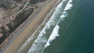 Littoral entre Agadir et Essaouira, plages, villages et plantations d'argan.