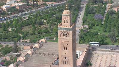 La mosquée Koutoubia et ses jardins