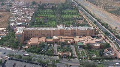Hôtel la Mamounia et la mosquée Koutoubia