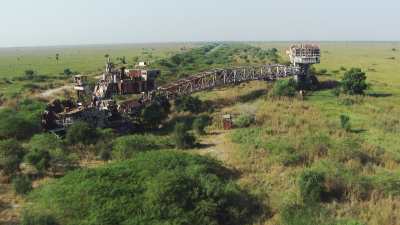 L'excavatrice  abandonnée du Canal de Jonglei