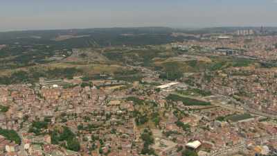 Plans larges de la ville d'Istanbul