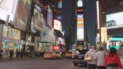 Images au sol de Times Square