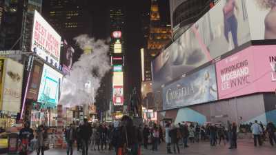 Images au sol de Times Square