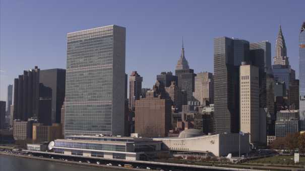 Autour du siège des Nations Unies à New-York